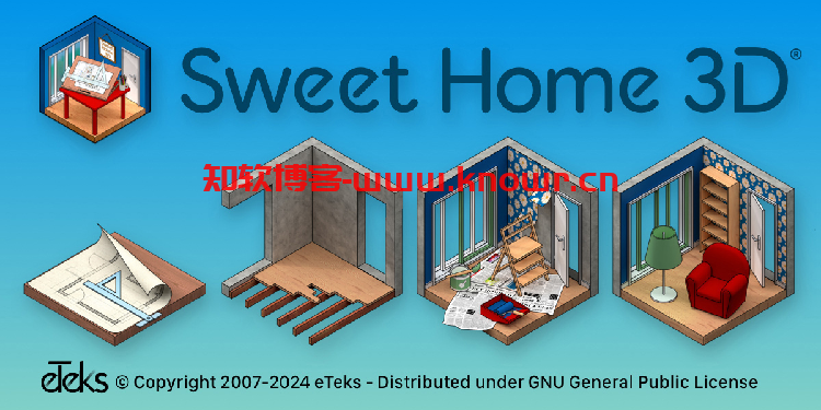 家居设计软件 Sweet Home 3D v7.4 汉化绿色版