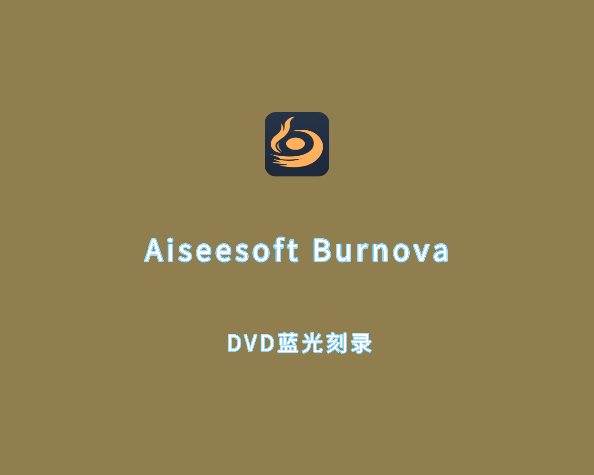 DVD蓝光刻录 Aiseesoft Burnova v1.5.18 绿色免装版