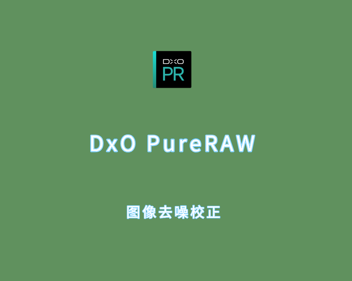 图像去噪校正 DxO PureRAW v4.8.1.10 中文破解版